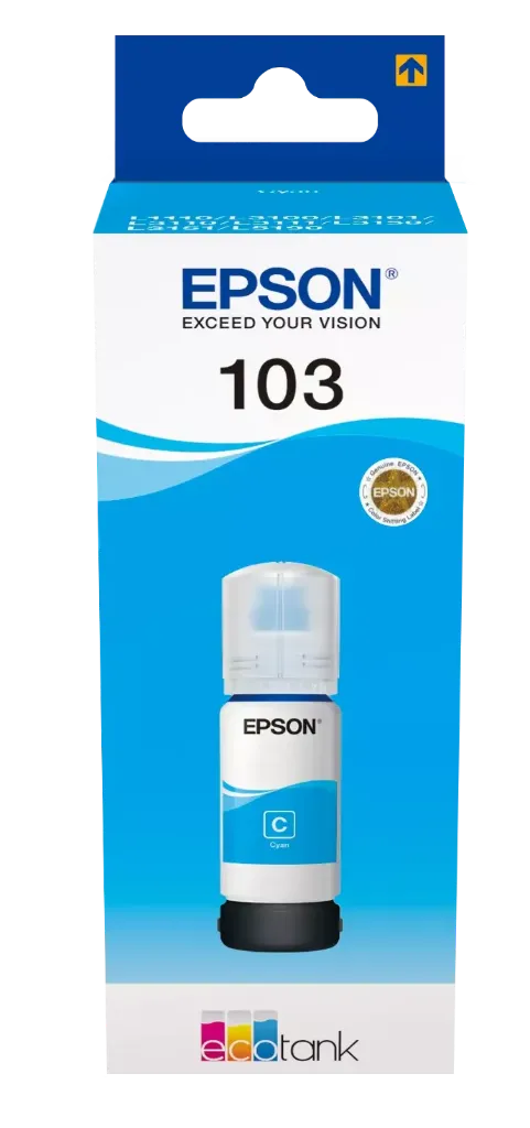 [C13T00S24A] Epson 103 Mavi Şişe Mürekkep 65 ml {L1210-L3210-L3250-L5290L1110/L3110/3150/L3111/L3151/L3250/3256/L5190(1751991)}