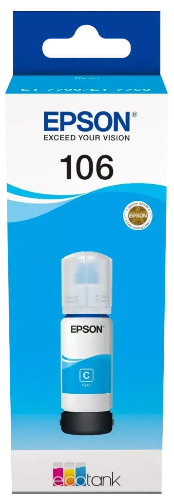Epson 106 Cyan Mavi Şişe Mürekkep