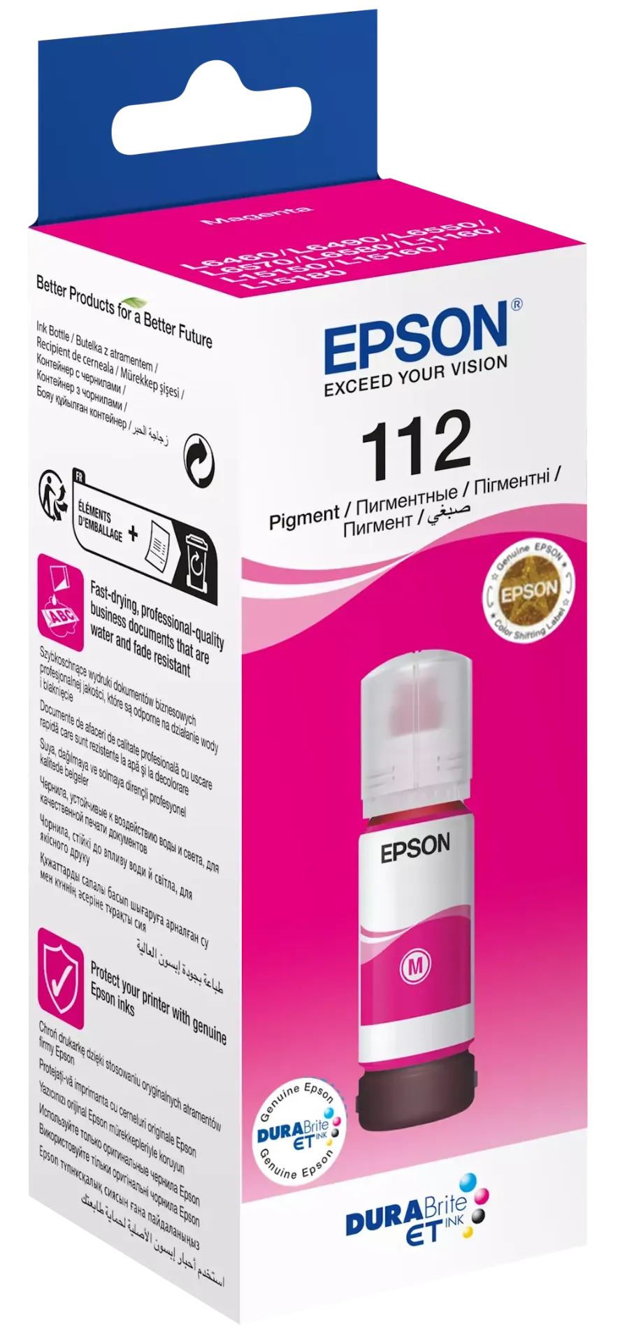 [C13T06C34A] Epson 112 Magenta Kırmızı Kartuş  70 ml {L11160/M15140/L6550/L6570/L6580/L15150/L15160/L6550/L6460/L6490/L15180}