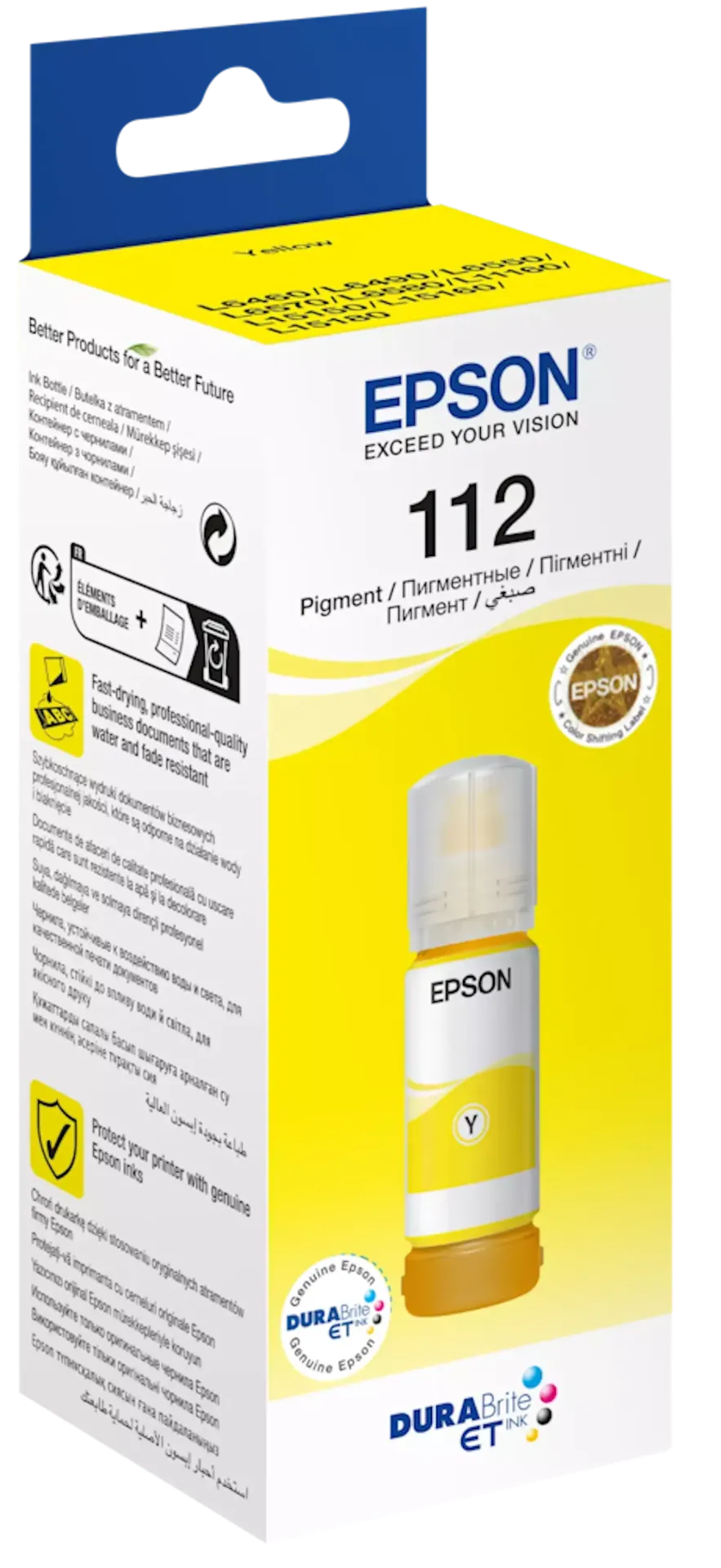 [C13T06C44A] Epson 112 Yellow Sarı Kartuş  70 ml {L11160/M15140/L6550/L6570/L6580/L15150/L15160/L6550/L6460/L6490/L15180(1856770)}