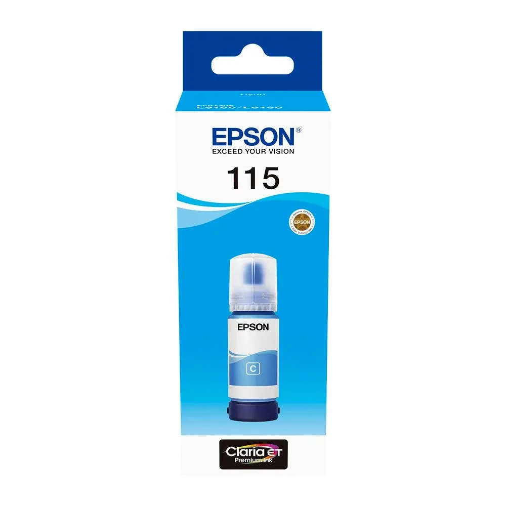 [C13T07D24A] Epson 115 Cyan Mavi Şişe Mürekkep {L8160-L8180(1855460)}