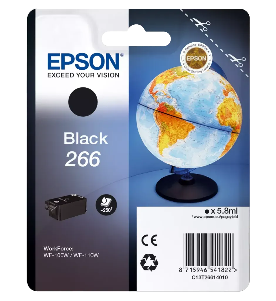 [C13T266140] Epson Mürekkep Şişe (WF-100W) 266 Siyah (K) {WF-100W}