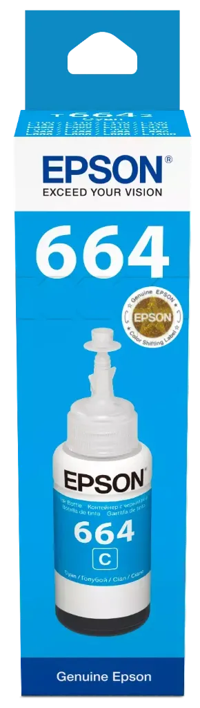 [C13T66424A] Epson T6642 Mavi Şişe Mürekkep  70 ml {L210/L300/L550/L110/L1300/L365/L565/L130/L220/L310/L455/L355/L486/L386/L382/L3050/L3060}