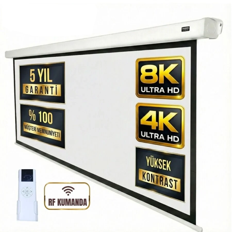 240X200 MOTORLU PROJEKSİYON PERDESI